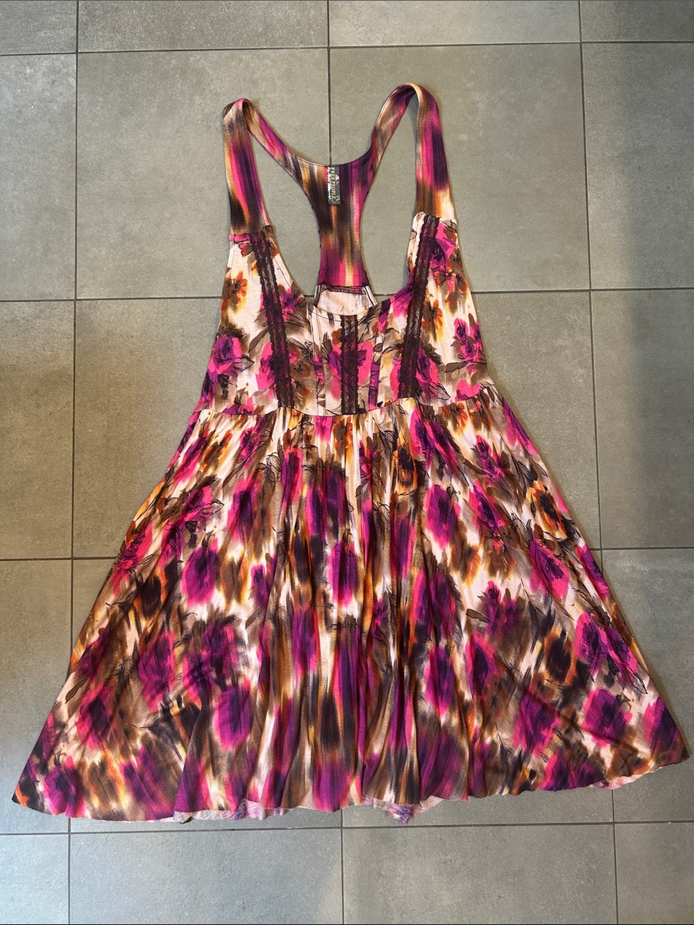Free People Printed Racer Back Tunic
